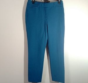 White House Black Market 4 Slim Ankle Teal Pants